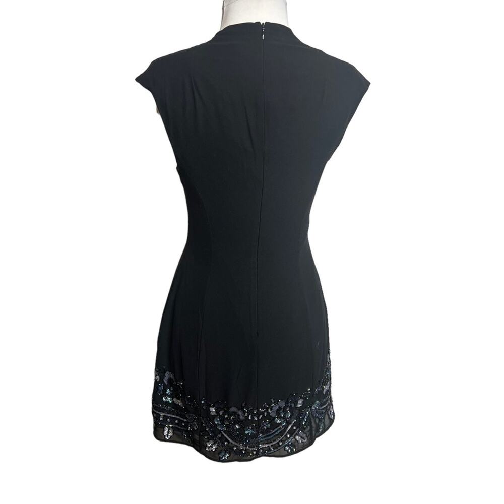 Needle & Thread floral sequin hem black cocktail dress - Picture 5 of 8